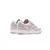 Zapatillas Reebok BB 4000 II para mujer, en color rosa claro, vista trasera y lateral.