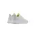 Zapatillas Reebok Fluxlite para mujer, color blanco con detalles en amarillo, vista trasera.