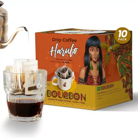 HARUFO CAFÉ BOURBON AMARELO - DRIP - CAIXA 10 PORÇÕES - comprar online
