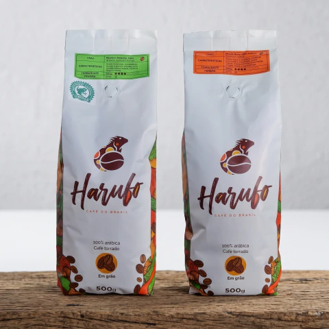 Clube Harufo Mundo Novo 500 g+ Bourbon Amarelo 500 g- 2 Pacotes