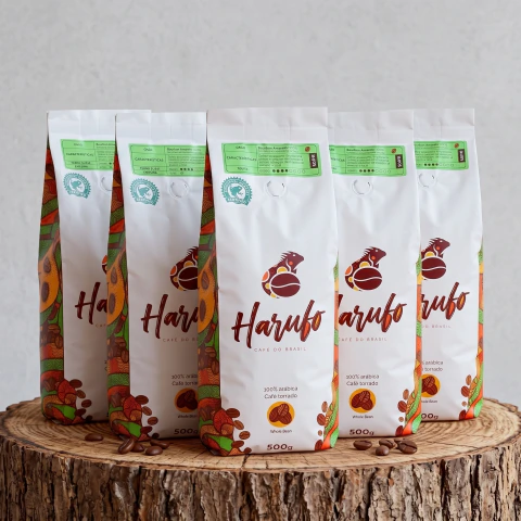 Kit grão Harufo Bourbon Amarelo 500g - 5 Pacotes