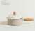 Cacerola Enlozada Con Tapa y Mango de Madera Color Vison 16 Cm 1.3 lt