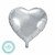 Globo Corazón Plateado 46 cm Metalizado MYLAR