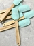 Mini Espatula de Silicona con Diseño - Mango de Madera 20 cm.