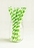Sorbetes Papel Rayado Verde x 25 u.