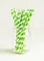 Sorbetes Papel Rayado Verde x 25 u.