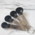 Cucharas Medidoras de Acero Inoxidable y Plastico - Negro