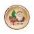 Plato Redondo Navidad Papa Noel Kraft 18 cm. x 8 u.