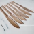 Cubierto Cuchillo Plástico Metalizada Rose Gold x 19,5 cm. x 12 u.