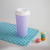 Vaso Plastico Liso con Tapa Blanca Color Pastel - comprar online