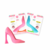 Molde para Chocolate Zapato Stiletto Barbie - 19 x 16 cm - Set x 2 Placas - PARPEN