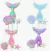 Topper Pinche Fondo del Mar Sirena x 4 u - comprar online