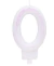 Vela Numero 0 Blanca con Brillos
