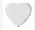 Globo Corazon Blanco 5 u x 38 cm.