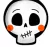 Plato Redondo Polipapel Halloween Calavera x 6 un
