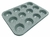 Molde Muffin x 12 Antiadherente Gris 38 x 26 x 3 Cm