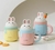 Taza De Ceramica Con Tapa y Cuchara Conejo Celeste - comprar online