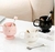 Taza De Ceramica Gato Con Pie y Cuchara Negra 300 Ml
