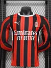 CAMISETA TITULAR MILAN 24/25 VERSION JUGADOR MANGA LARGA