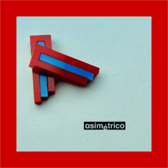 Lineal petit rojo con azul