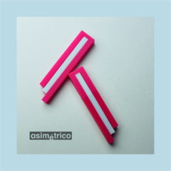 Lineal simple fucsia con celeste
