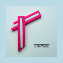 Lineal simple fucsia con celeste - comprar online