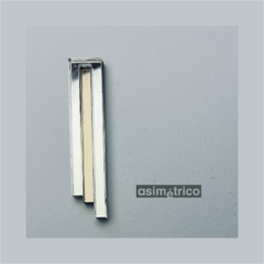 Lineal simple plateado con cobre - comprar online