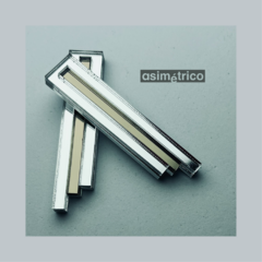 Lineal simple plateado con cobre