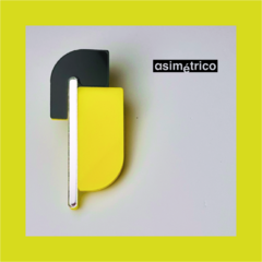 Mariposa Amarillo, Negro y Plateado - comprar online