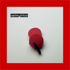q rojo y negro - Aros Asimétrico