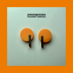 q naranjo y negro - Aros Asimétrico