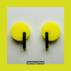 q amarillo con negro - Aros Asimétrico