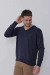 Sweater Escote V azul marino SNIPE - Tienda Ombu