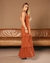 Vestido longo com babados - loja online