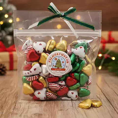 Mini Corazones de chocolate Deco Navidad x 150 Unidades - comprar online