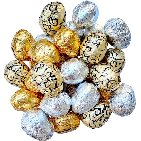 Mini huevitos de pascua x 100 MIX DORADO