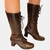 Bota Elegante Cano Alto em Couro Natural na internet