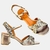 Sandália Glamour em Couro e Salto Alto - comprar online