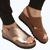 Sandália Casual em Couro e Salto Anabelado - comprar online