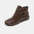 Bota Flat em Couro Design Casual - loja online