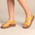 Sandália em Couro Vazado e Fecho Velcro - comprar online