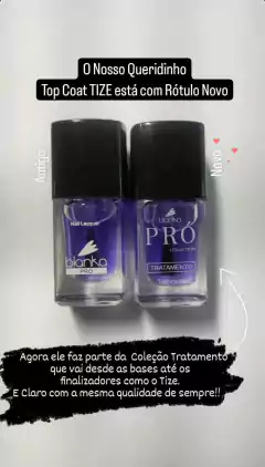 Top Coat / Extra Brilho TIZE - 6 unid na internet
