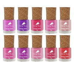 KIT ESMALTES BLANKA - ROSA E ROXO - 10 CORES - comprar online