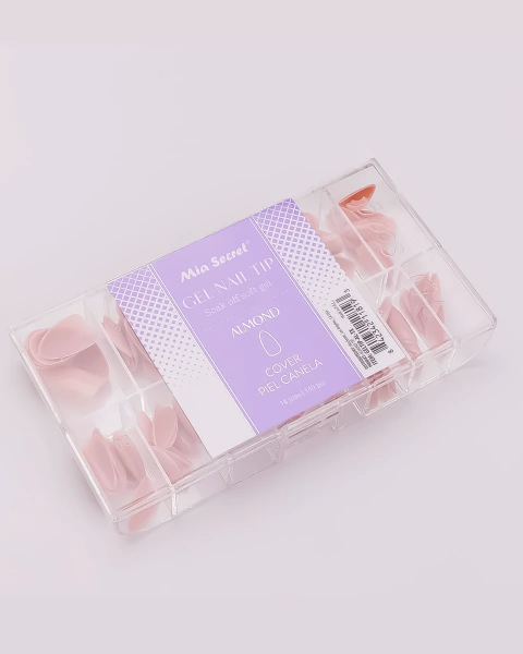 Tips Gel Almond Cover Piel Canela - comprar online