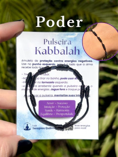 Pulseira Kabbalah 7 Nós Preta Poder - comprar online