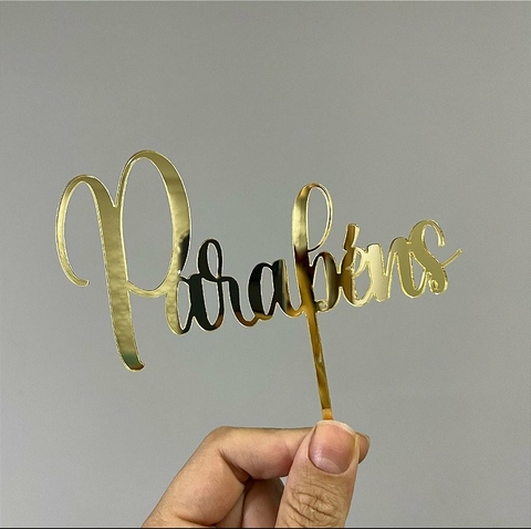 Topo de Bolo - Parabéns