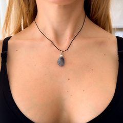 Dije Cuarzo Azul + Plata - comprar online