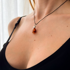 Dije Cornalina + Plata