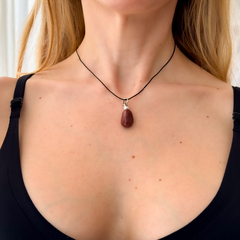 Dije Jaspe Rojo + Plata - comprar online
