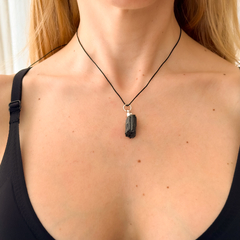 Dije Turmalina Negra + Plata - comprar online